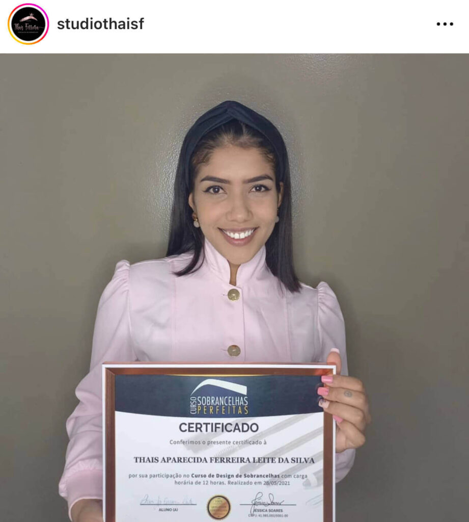 Jéssica Soares - Curso Sobrancelhas Perfeitas - aluna 1