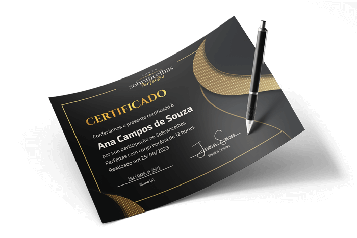 Jéssica Soares - Curso Sobrancelhas Perfeitas - Certificado